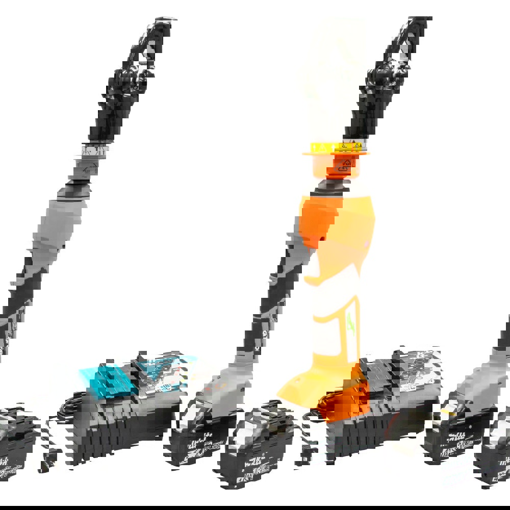 Power Crimper: 12,000 lb Capacity, 2 Lithium-ion Battery Included, Overmold Handle